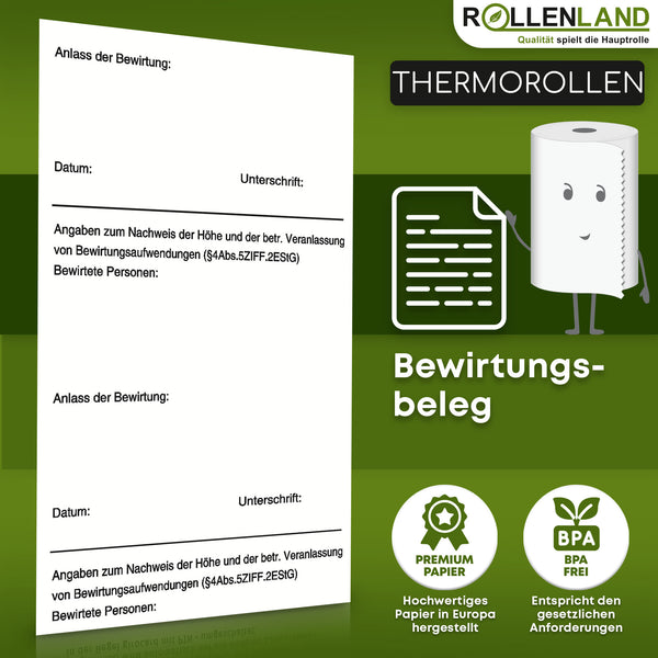 40 rouleaux thermiques 80x80x12, 80 m avec ticket d'accueil, sans bisphénol-A (BPA)