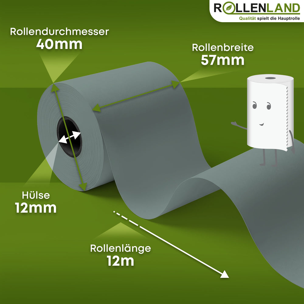 50 rouleaux thermiques Blue4est 57x40x12, 15 m