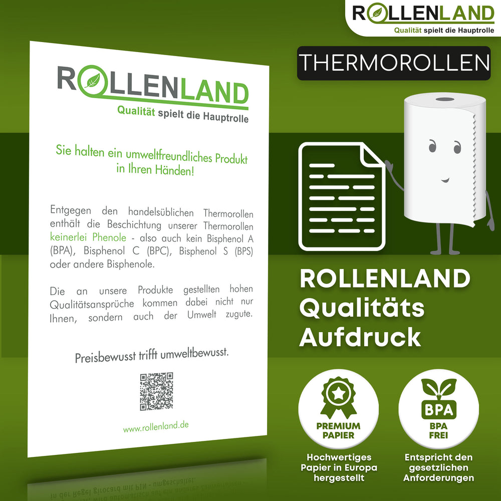 50 rouleaux thermiques 80x80x12, 80 m sans phénol (BPA,BPC,BPS) - impression de qualité