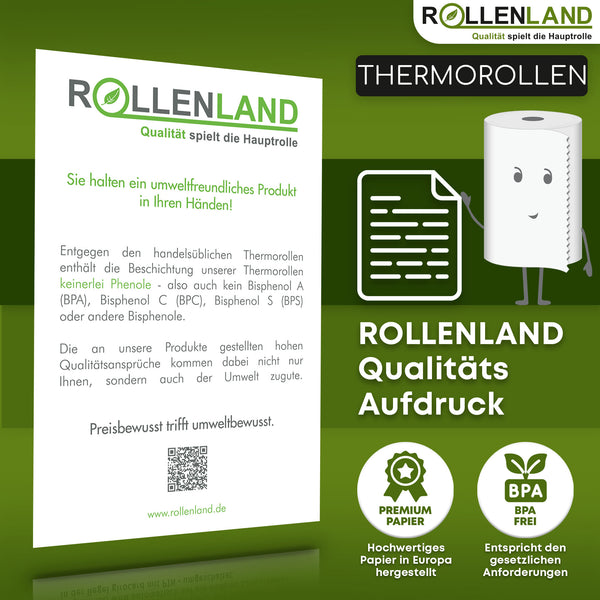 50 rouleaux thermiques 80x80x12, 80 m sans phénol (BPA,BPC,BPS) - impression de qualité