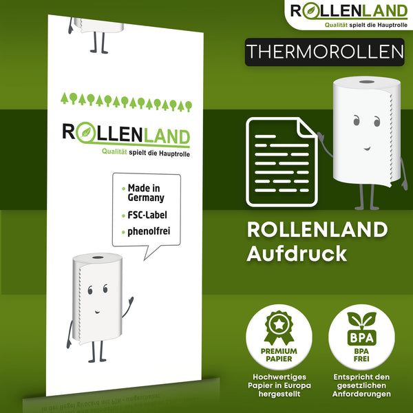 50 rouleaux thermiques 80x80x12, 80 m sans phénol (BPA,BPC,BPS) - motif rouleau