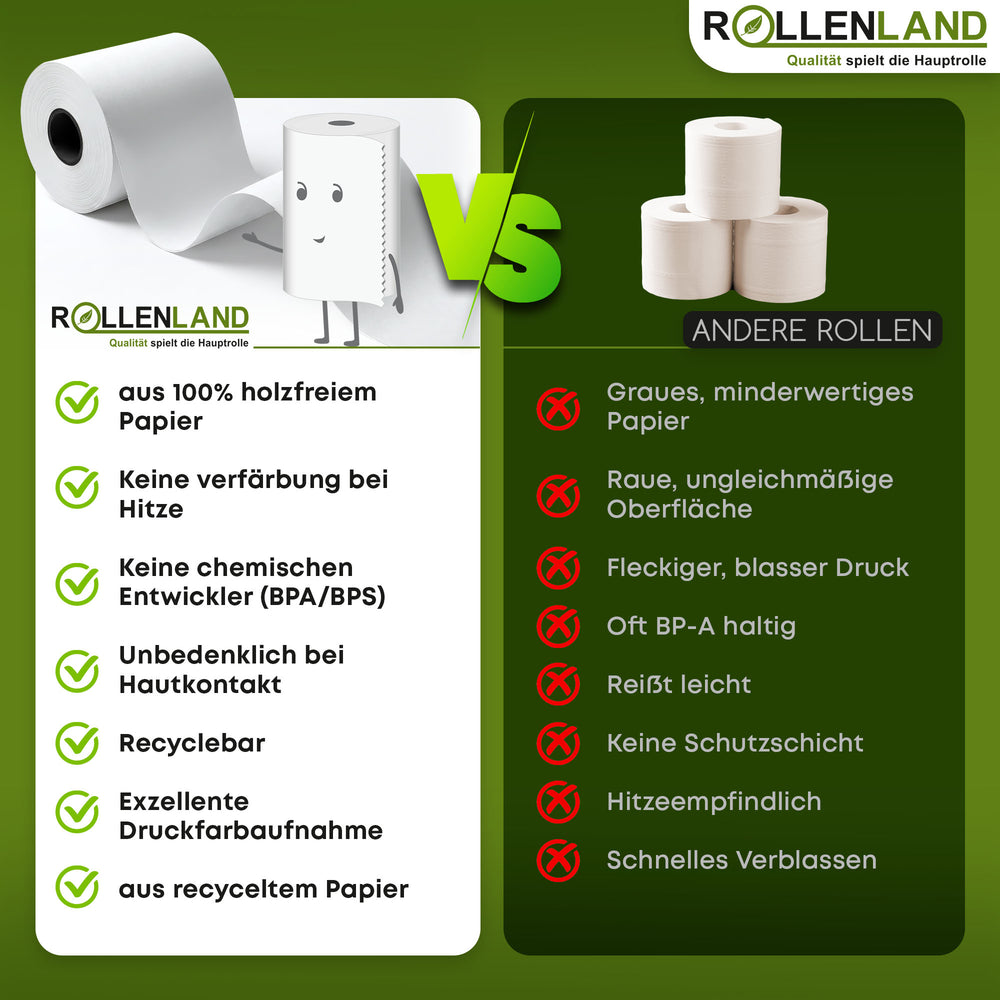 50 rouleaux de caisse 70x80x12, 60 m